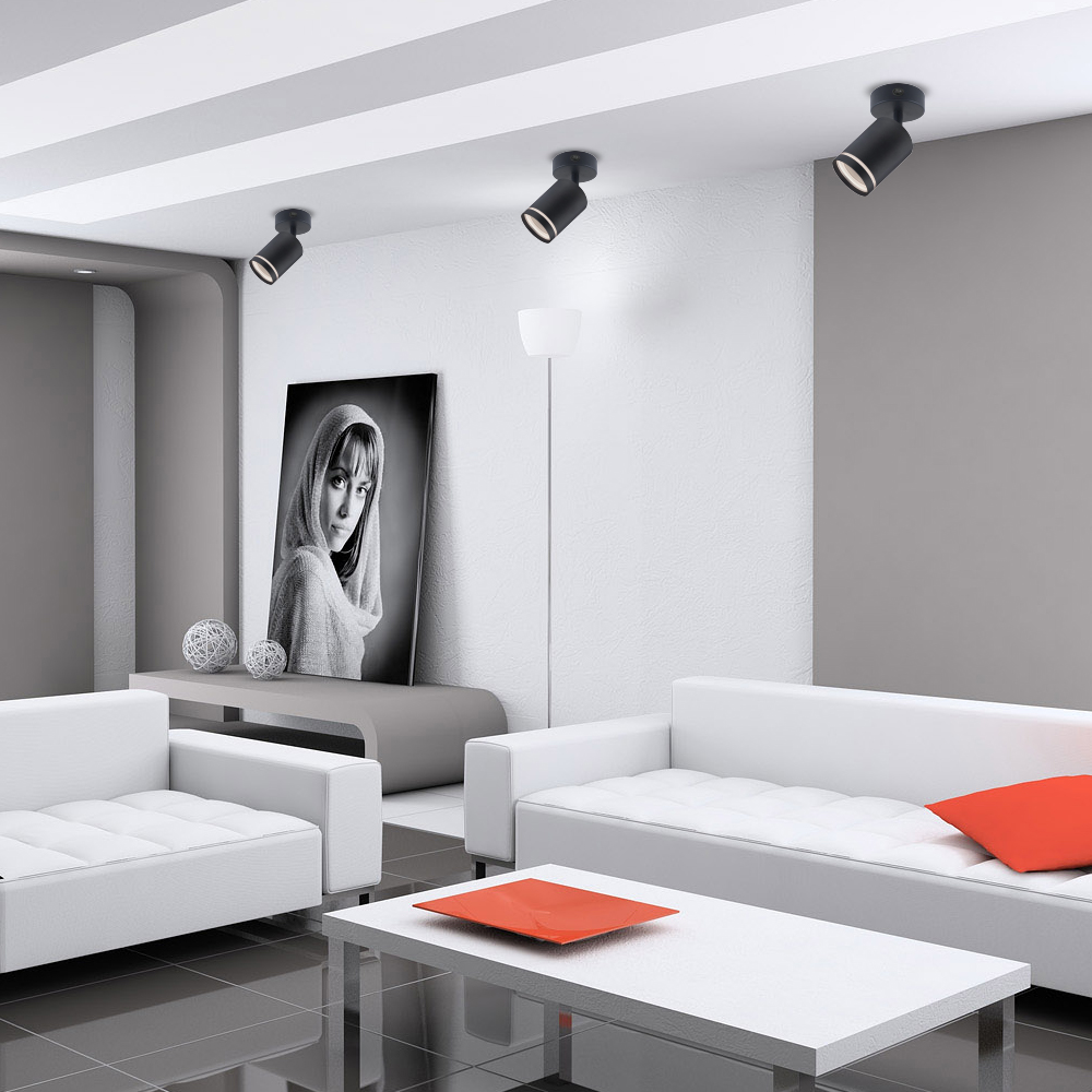 Накладний поворотний світильник Feron ML318 під лампу чорний