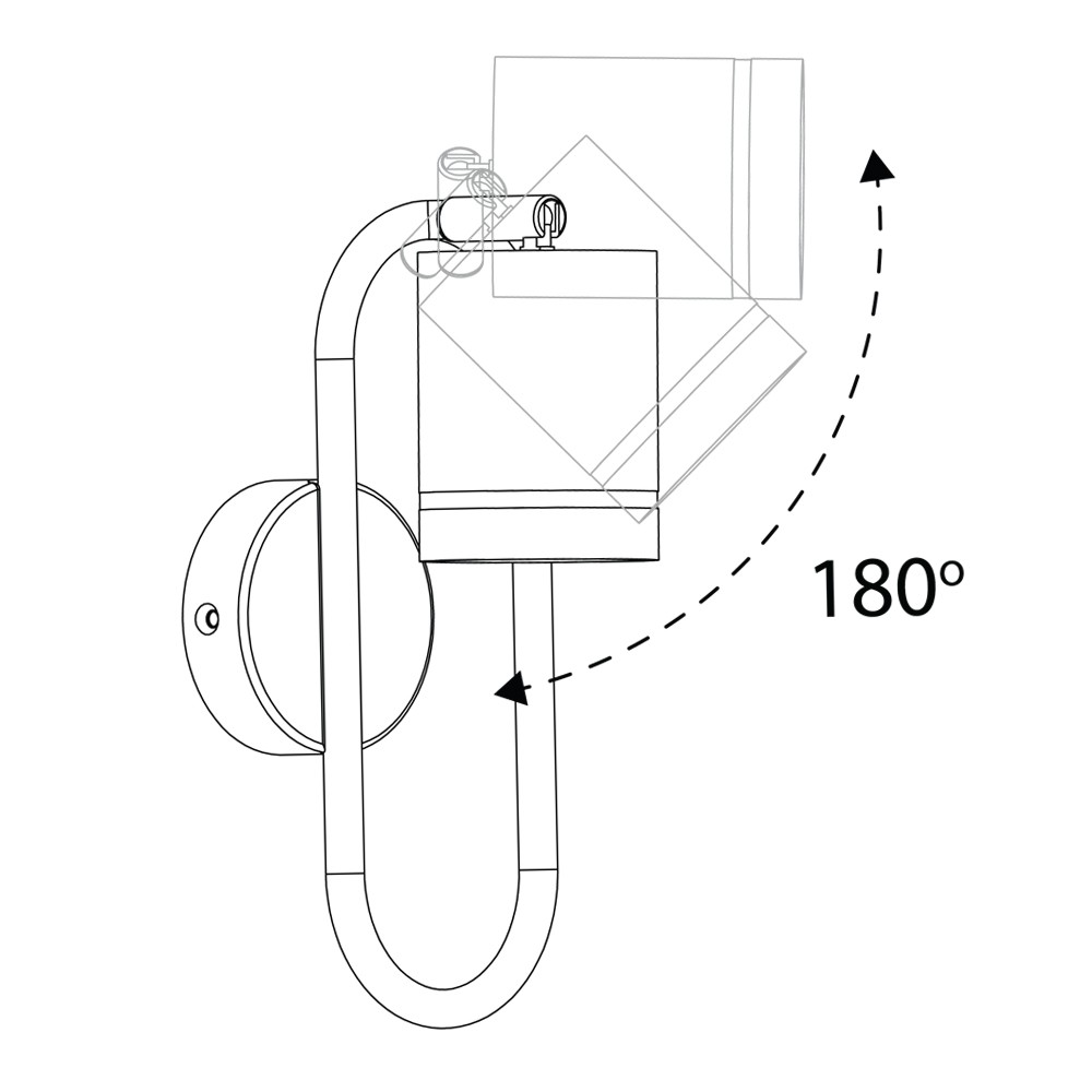 Накладний поворотний світильник Feron ML380 під лампу чорний