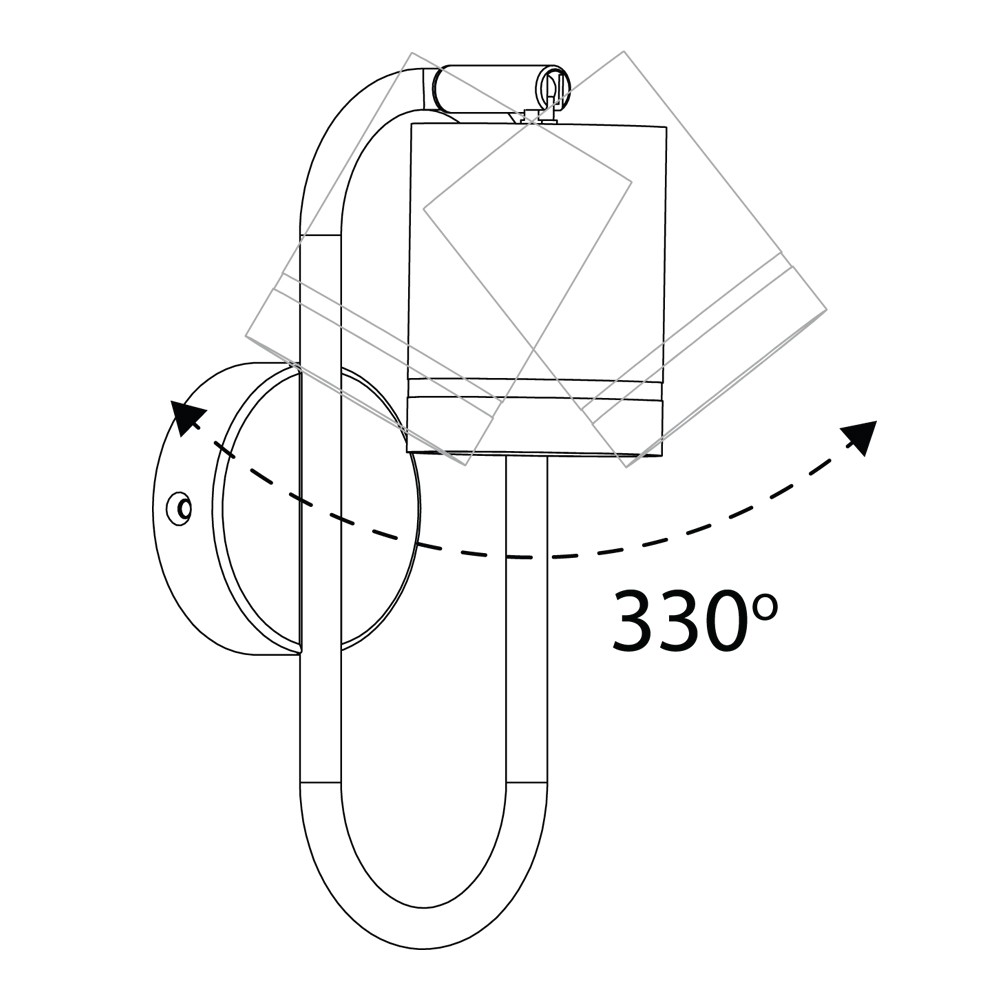 Накладний поворотний світильник Feron ML380 під лампу чорний