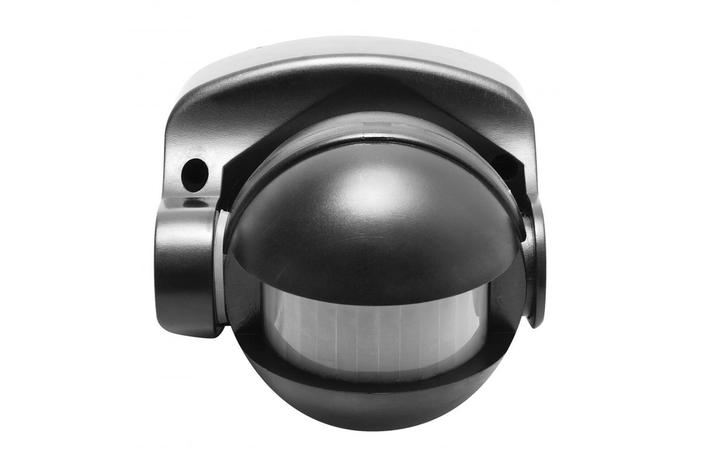 Датчик руху з регулюванням чутливості сутінків GTV CR-CR1000-10, 1200W, IP44, 180⁰, CR-1, чорний