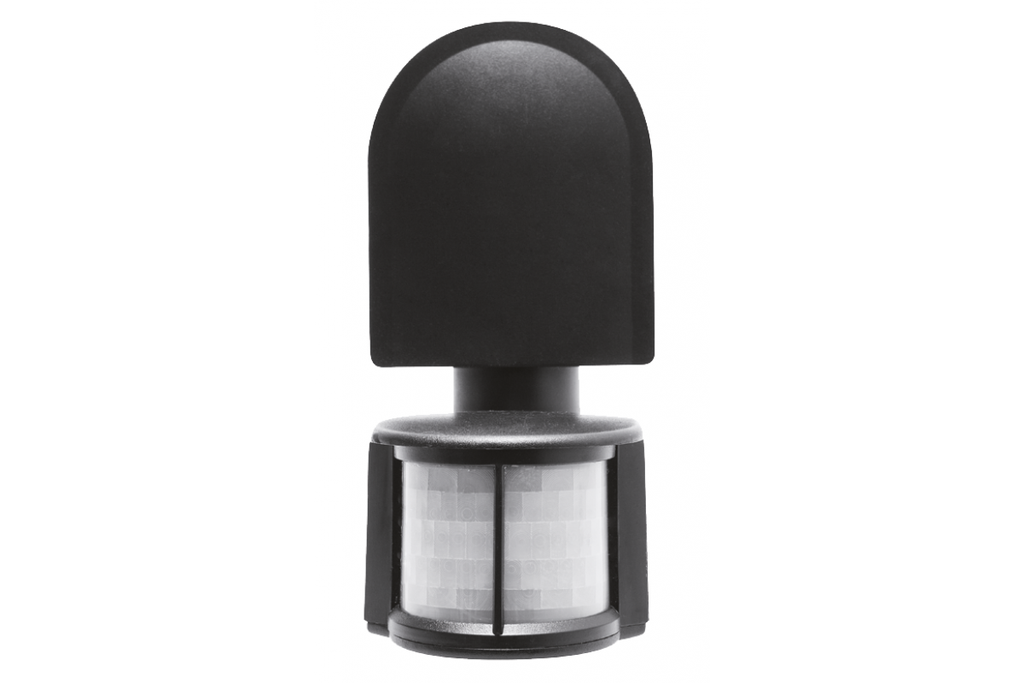 Датчик руху з регулюванням чутливості сутінків GTV CR-CR2000-10, 1200W, IP44, 180⁰, CR-2, чорний