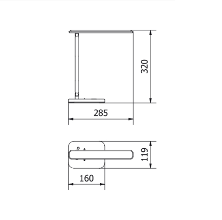 Настільна лампа GTV HIKARI LED, 6W, CCT, біла, працює від power bank (LB-HIK6WCCT-00)