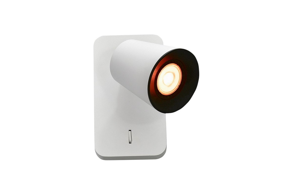 Настінний світильник GTV decor ELLI, 1*GU10, max.20W, одинарний, Білий (OS-ELLI-GU10-00-DEC)