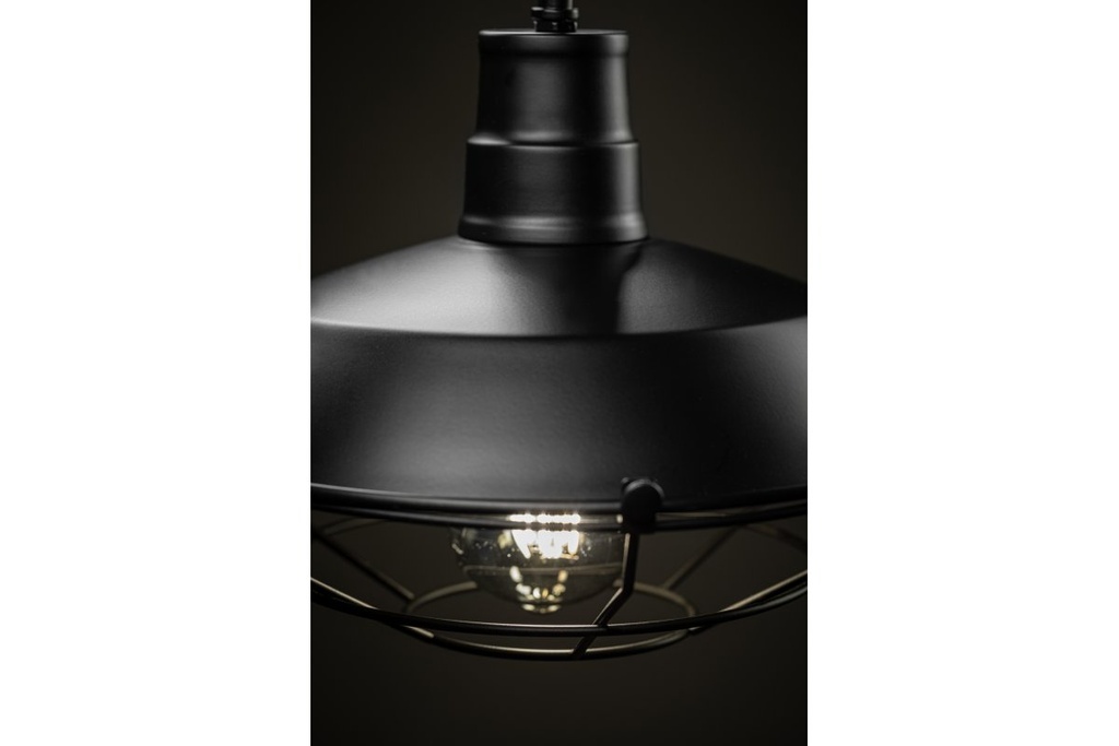 Підвісний світильник GTV decor LARS, E27, IP20, d26cm, чорний (OS-LARS-10-DEC)