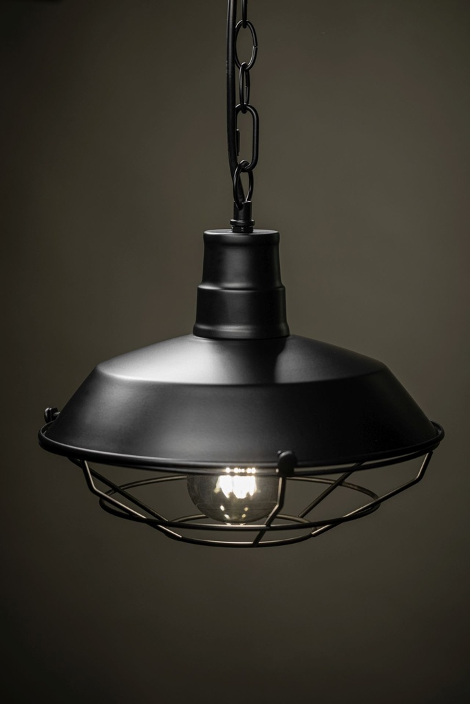 Підвісний світильник GTV decor LARS, E27, IP20, d36cm, чорний (OS-LARS2-10-DEC)