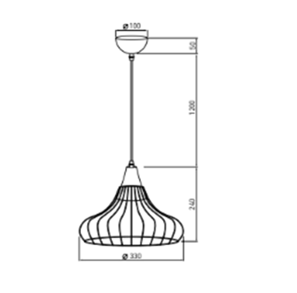 Підвісний світильник GTV decor LOTTE, d33cm, золотий (OS-LOT-40-DEC)