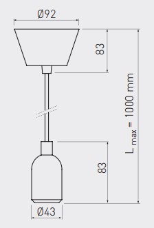 Підвісний світильник люстра GTV Minio, E27, макс.60W, червоний