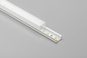 Профіль алюмінієвий міні для LED стрічки накладний GTV GLAX (білий), 2м