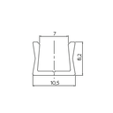 Профіль алюмінієвий накладний мікро GTV GLAX срібний 2м