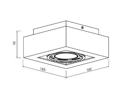 Світильник GTV decor LOID, IP20, GU10, ES111, Чорний (OS-LOID-GU10-10-DEC)