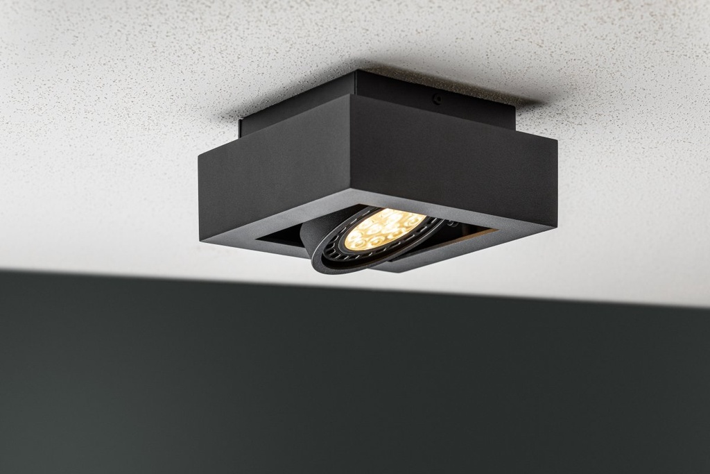 Світильник GTV decor LOID, IP20, GU10, ES111, Чорний (OS-LOID-GU10-10-DEC)