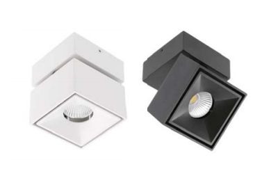 Світильник GTV LED BIANCO, 8W, IP20, 4000K, 75х75х84, квадрат, чорний, з нахилом