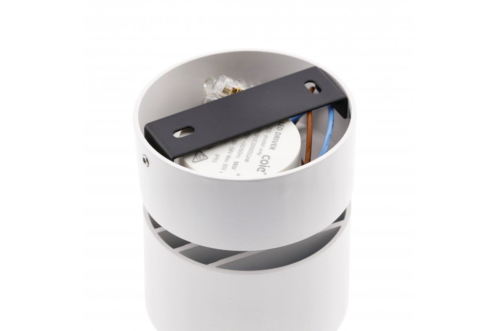 Світильник GTV LED BIANCO, 8W, IP20, 4000K, 75х84,круг, білий, з нахилом