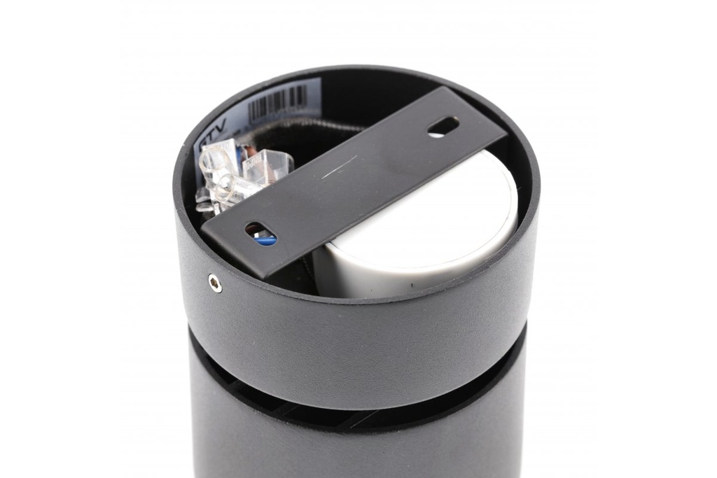 Світильник GTV LED BIANCO, 8W, IP20, 4000K, 75х84, круг, чорний, з нахилом