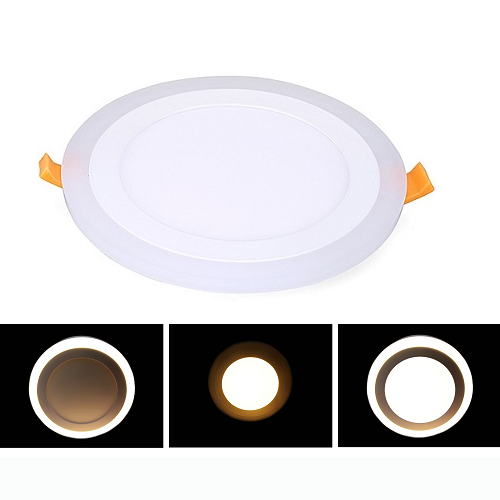 Світильник GTV LED TWINS (врізний), 16W (12W+4W), IP20, 3000K 3 режими