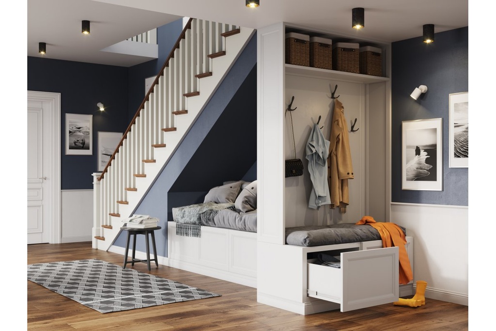 Світильник GTV TENSA, алюміній, 96x140, IP20, GU10, круглий, чорний