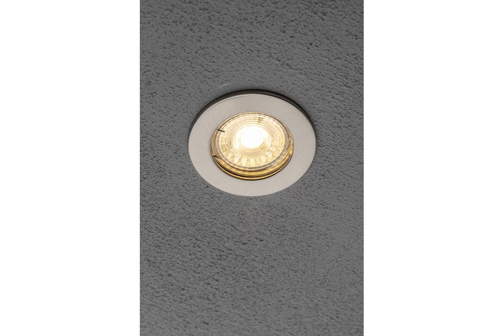 Світильник врізний точковий круглий GTV PARMA, IP20, інокс (сталь)