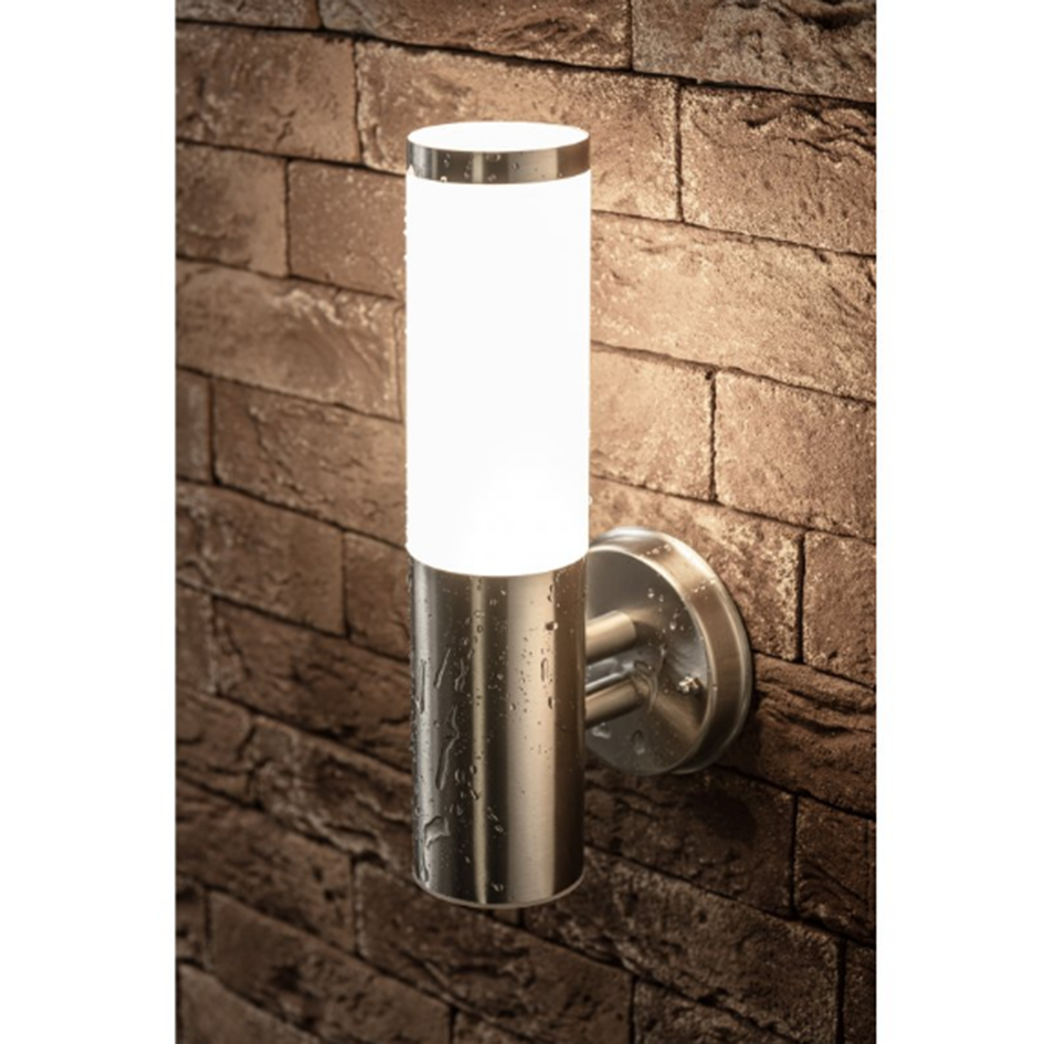 Світильник садовий GTV MILAN-A, E27, max.20W, IP54, бра, інокс