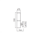 Світильник садовий GTV MILAN-A, E27, max.20W, IP54, бра, інокс