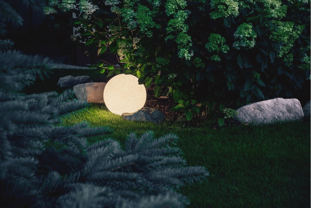 Світильник садовий куля GTV MARMO, E27, макс. 20Вт, IP65, d25см, пластик (OS-MARMO25-00)