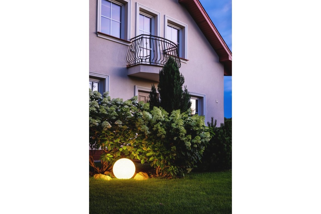 Світильник садовий куля GTV MARMO, E27, макс. 20Вт, IP65, d28см, пластик (OS-MARMO28-00)