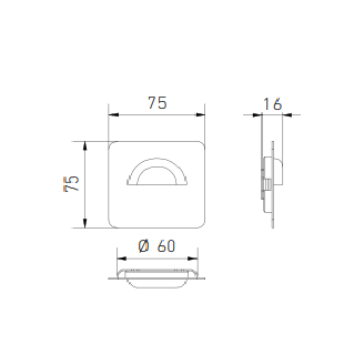 Світильник сходовий GTV LED ESCADA 0,8W, 4000K, DC 12V, IP20, квадратний
