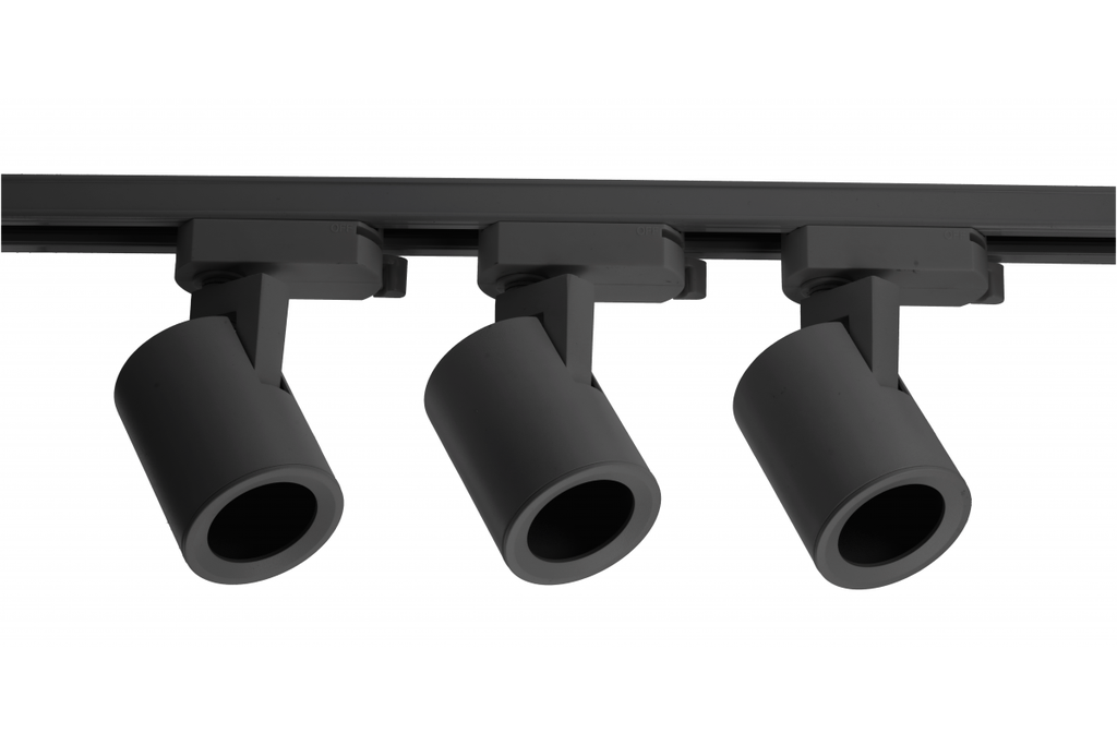 Світильник трековий GTV TRAX, 3 контактне кріплення, 3xGU10, 1-фазна доріжка, чорний