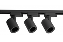 Світильник трековий GTV TRAX, 3 контактне кріплення, 3xGU10, 1-фазна доріжка, чорний