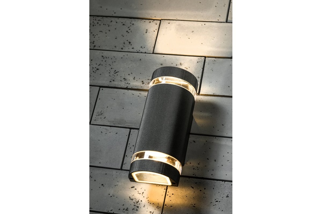 Світильник фасадний GTV SILVA подвійний, GU10, MAX.50W, IP54, чорний