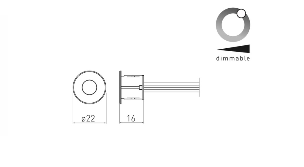 Сенсорний вимикач з регулюванням яскравості GTV 12V 24W Чорний - AE-WDSC-10DIM