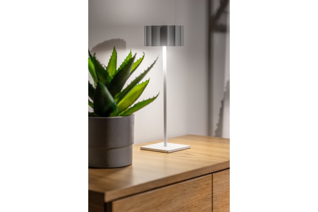 Акумуляторна настільна лампа GTV AZELIA, 2,5W, 1A, 4000K, 4000mAh, білий