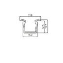 Алюмінієвий врізний профіль з фланцем GTV MINI високий 12.5мм чорний матовий 2м