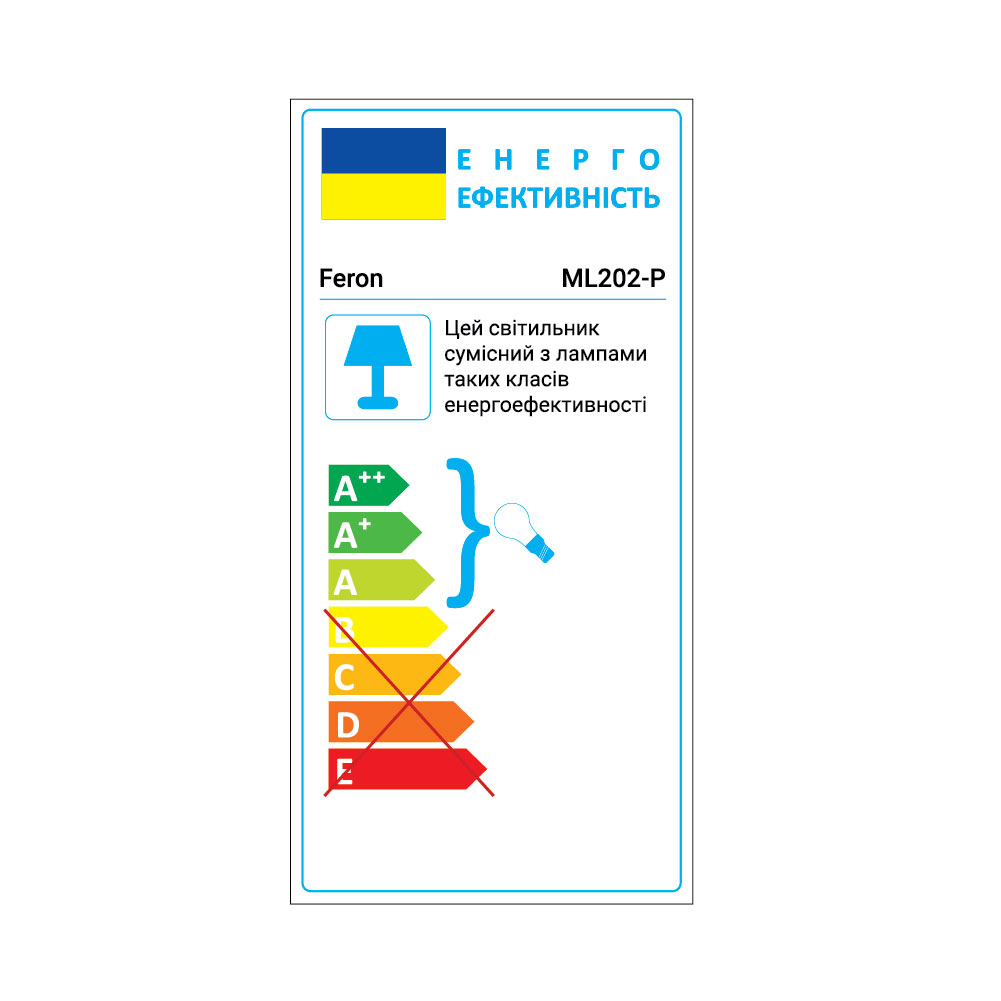 Накладний світильник Feron ML202-P під лампу білий