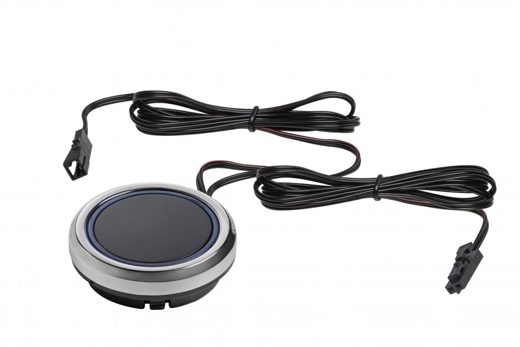 Вимикач GTV RING, димований, DC12-24В, макс. 36-72 Вт, кабель 2хmini AMP 2 м, чорний