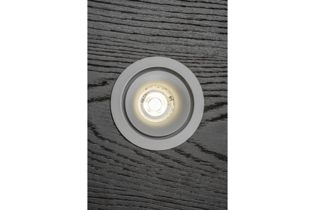 Врізний світильник GTV CANNA, алюміній, IP20, круглий, білий