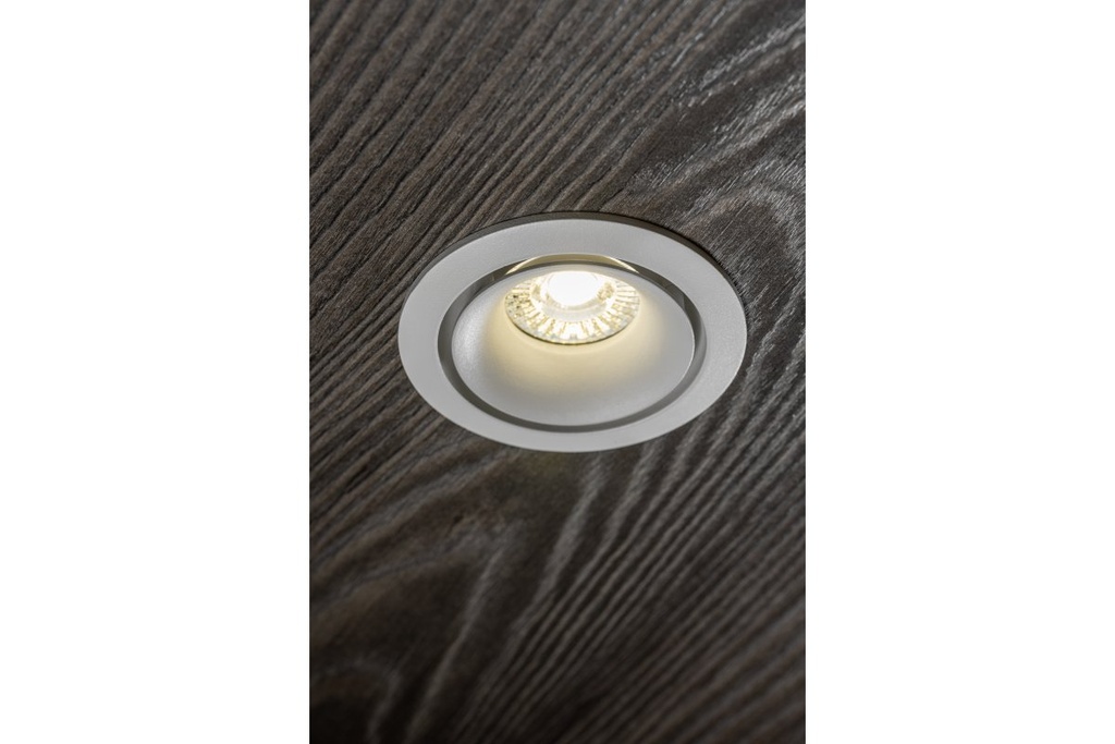 Врізний світильник GTV CANNA, алюміній, IP20, круглий, білий