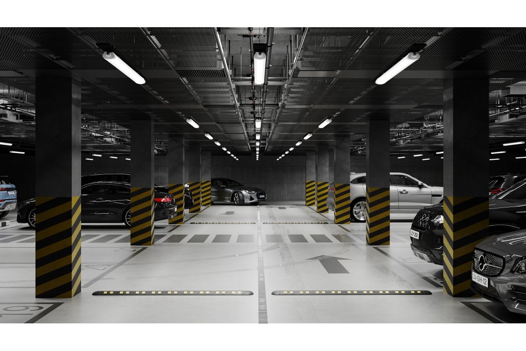 Герметичний світильник GTV BRAGA, 30W, 3000Lm, 4000K, AC180-250V, IP65, наскрізний отвір, 60см