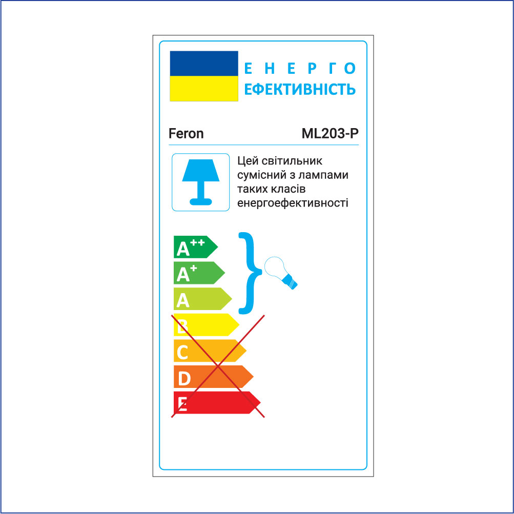 Накладний світильник Feron ML203-P під лампу чорний