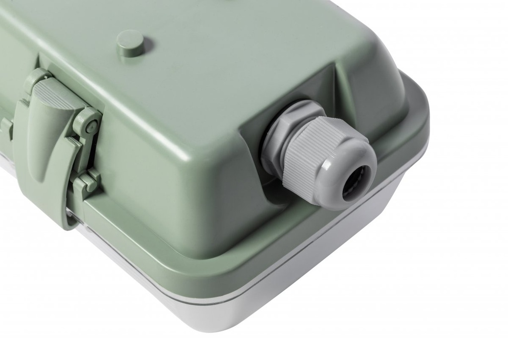 Герметичний світильник GTV HELIOS BIS 160х12см, T8, G13, AC220-240V, 50/60Hz, IP65, ABS/PS, сірий