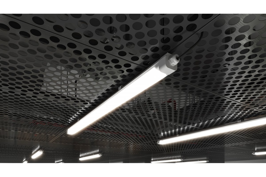 Герметичний світильник GTV LUMIA II, LED, 36W, 5200Lm, 4000K, AC220-240V, IP66, PC, білий