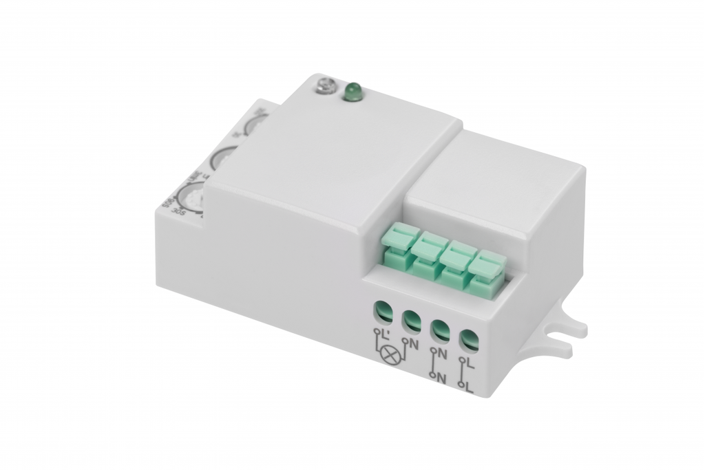 Датчик руху мікрохвильовий GTV CM-12-P, макс. 1200 Вт, кут виявлення 360°, діапазон 15 м