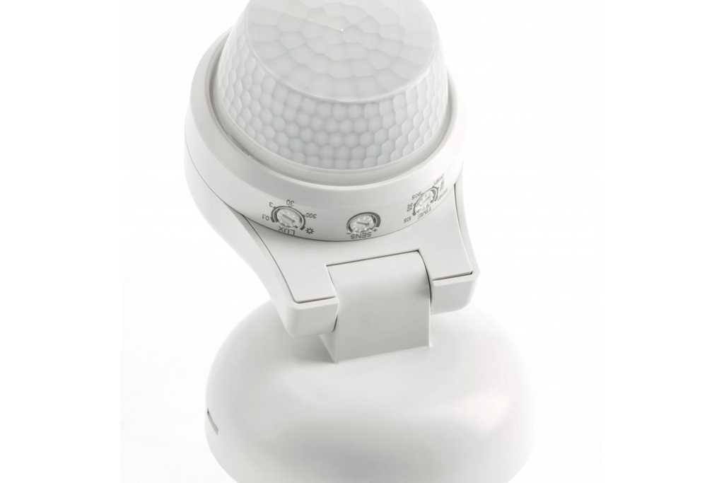 Датчик руху та присутності GTV CO-3, PIR, макс.1200Вт, кут 360⁰, радіус дії 24м, IP65, білий