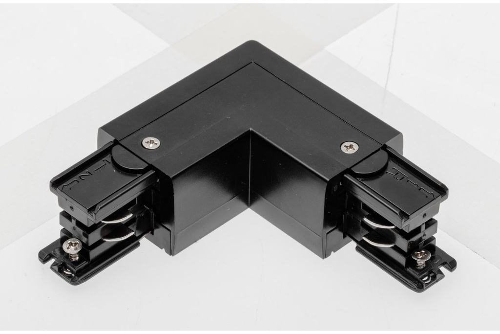 З'єднувач L 90° для шинопроводу (3-фазного) GTV, 101x101мм, зовнішній, чорний