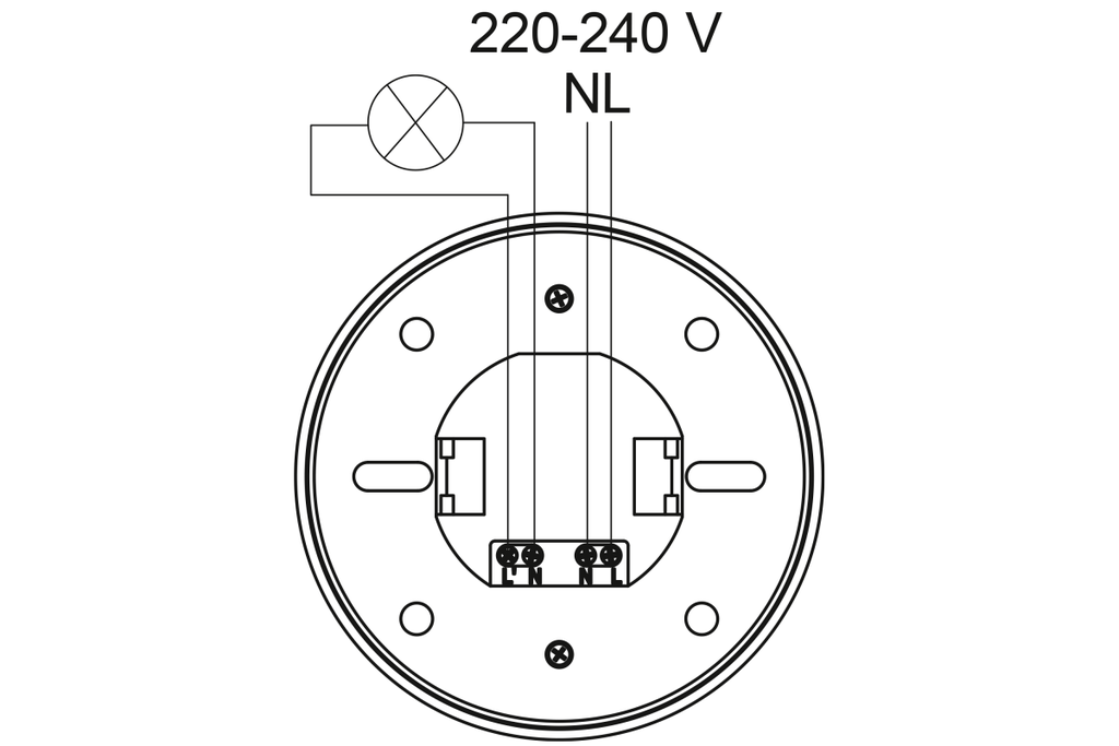 Датчик руху та присутності (врізний) GTV CR-19, max.1000W, 360°, max.20м, IP44 (CR-CR19000-00 )
