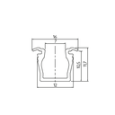 Алюмінієвий врізний профіль GTV GLAX MICRO срібний 2 м