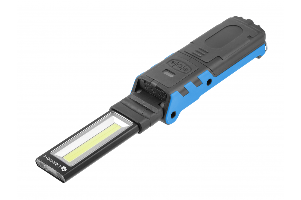 Ліхтар акумуляторний HOEGERT світлодіодний, розкладний, 400 люмен, повербанк, магніт, USB (HT1E407)