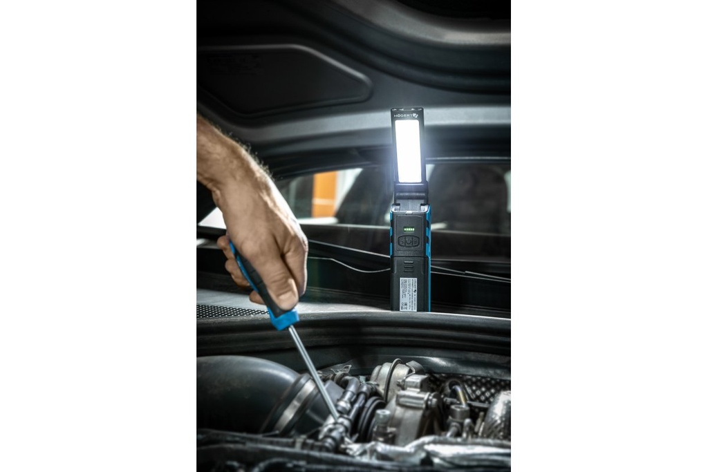 Ліхтар акумуляторний HOEGERT світлодіодний, розкладний, 400 люмен, повербанк, магніт, USB (HT1E407)