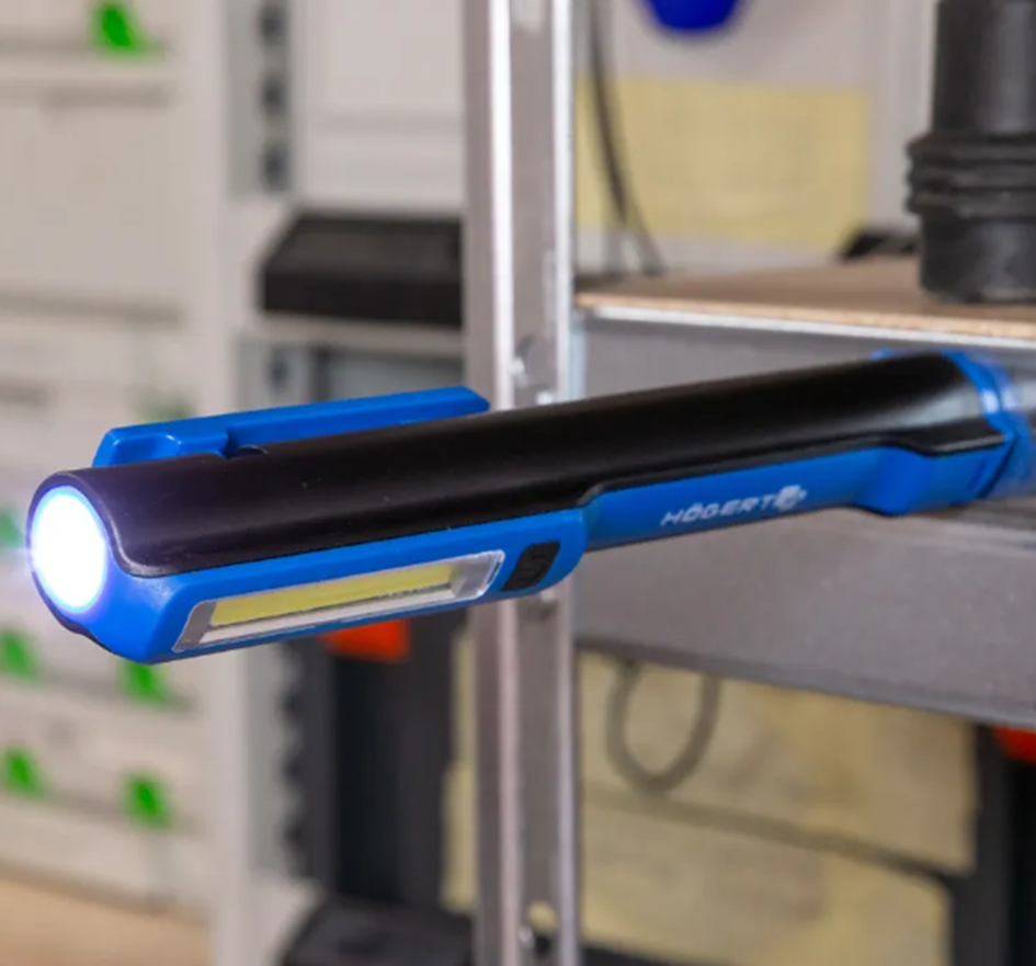 Ліхтарик інспекційний Hogert, 160 Lm, зарядка через USB (HT1E406)