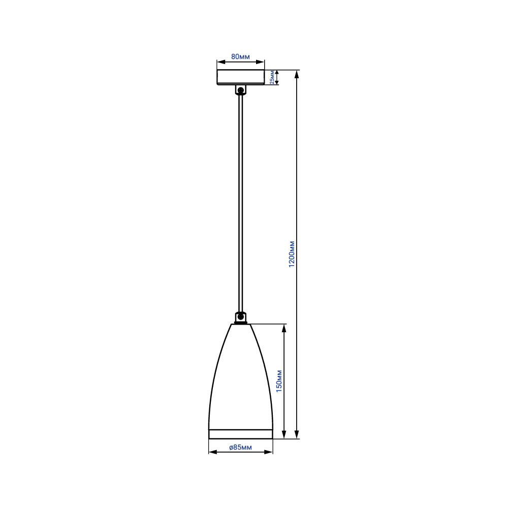 Накладний світильник Feron ML323 під лампу на підвісі чорний