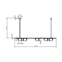 Накладний світильник Feron ML375 під лампу на підвісі чорний